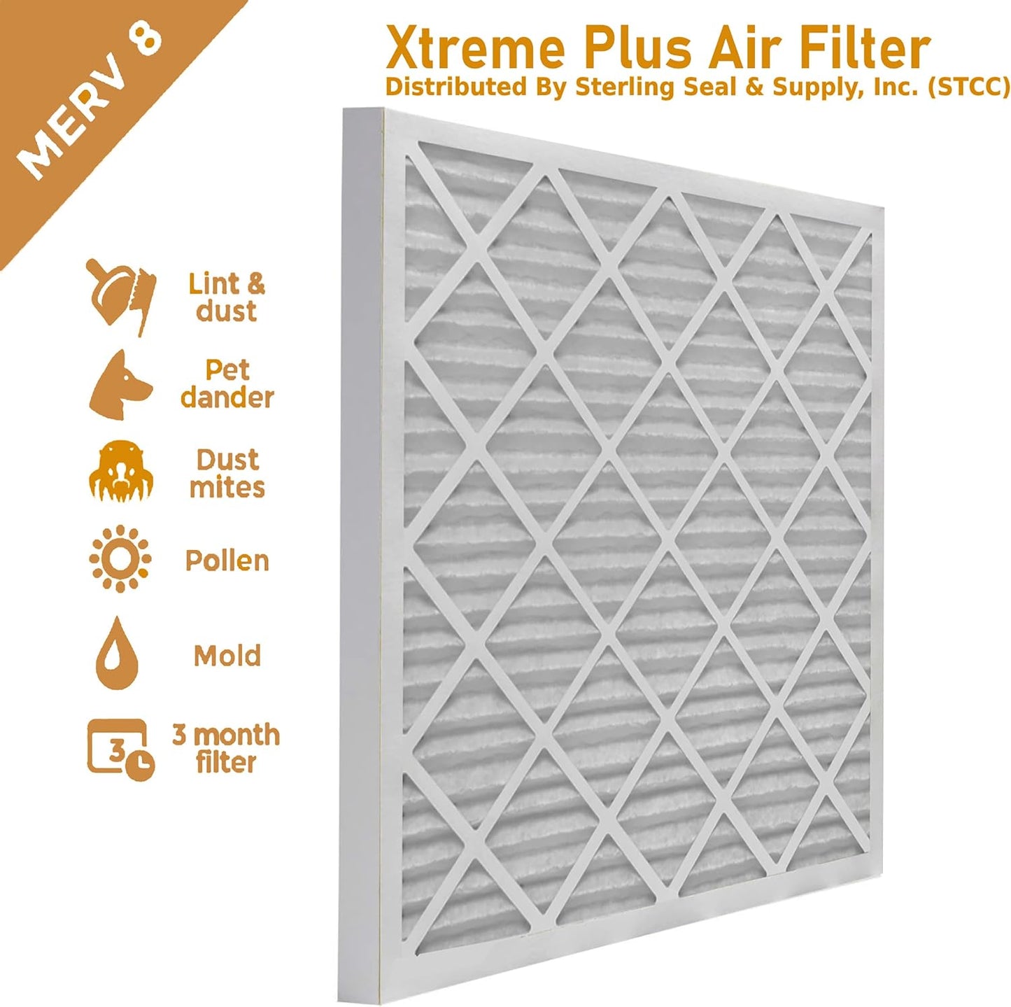Filtro plisado horno MERV 8 Xtreme Plus 14x25x1 pack 3