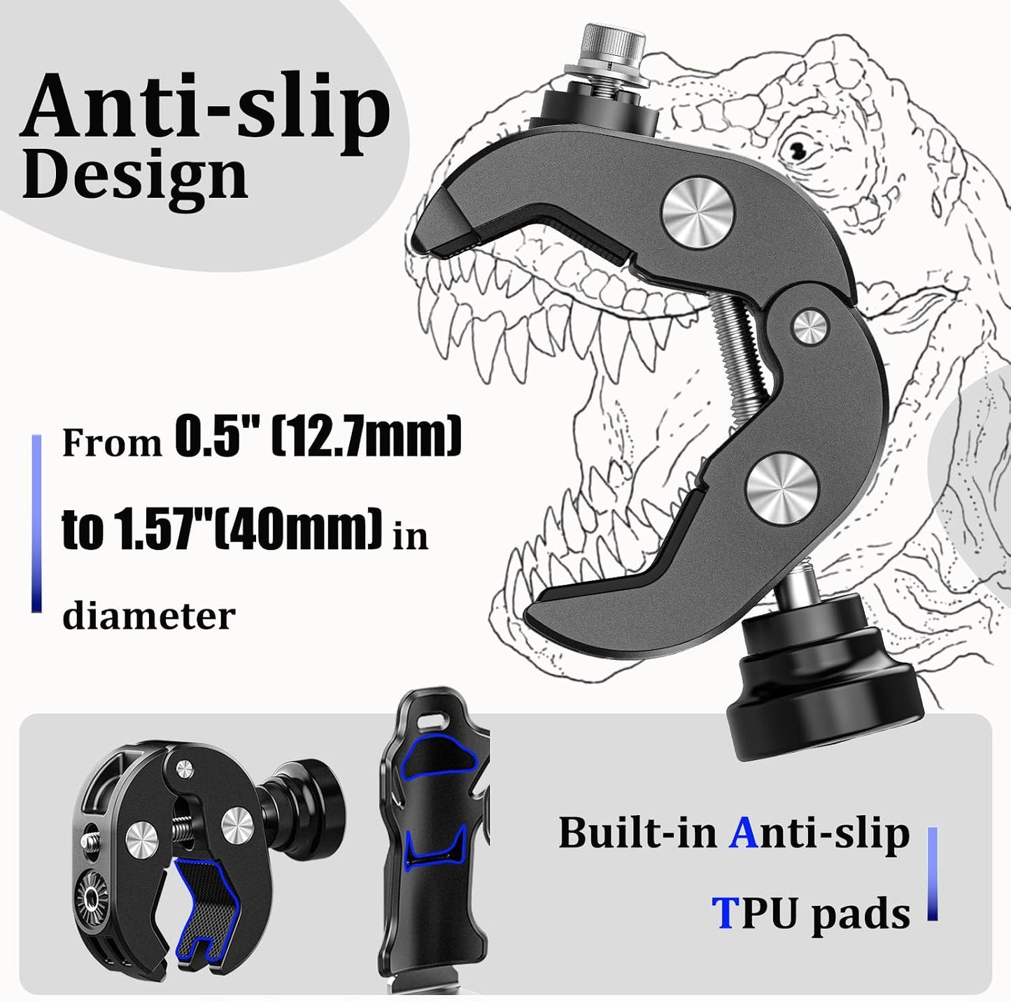 Portavasos antirrobo para motocicleta ajustable 1.95-3.6"