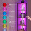 Estantería esquina con luces LED 9.8x18.9x57.7" acero