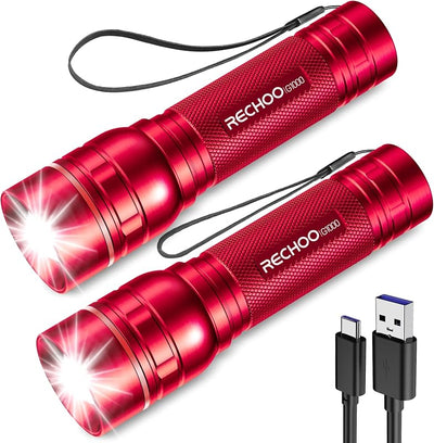 Linterna Led Recargable Zoom 3 Modos Paquete 2