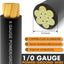Cable CCA negro 1/0 20pies reemplazo coche Big 3 con terminales