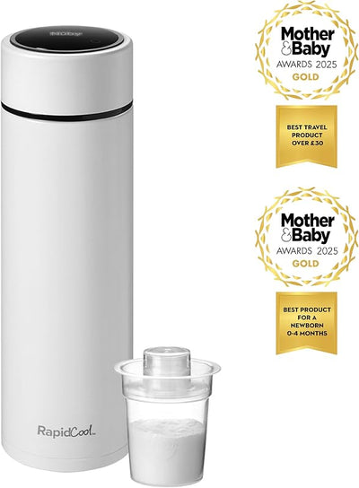 Biberón portátil acero inox con dispensador leche
