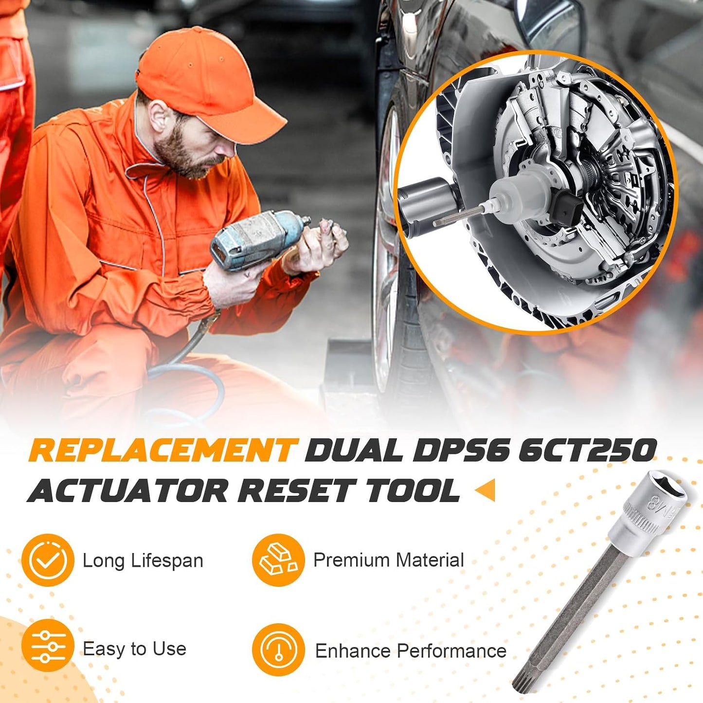Herramienta desbloqueo embrague Ford Focus Fiesta 11-19 3/8pulg