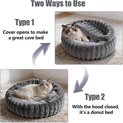 Cama 2en1 para gatos y perros con funda antiderrap