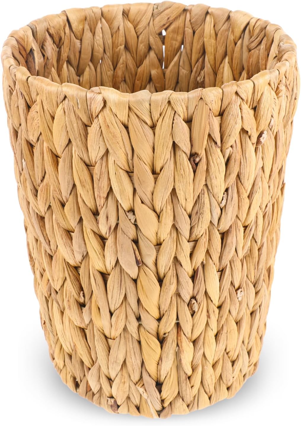Cesta basura mimbre tejido a mano decorativa para baño oficina