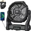 Ventilador a batería con luz LED 4 velocidades camping