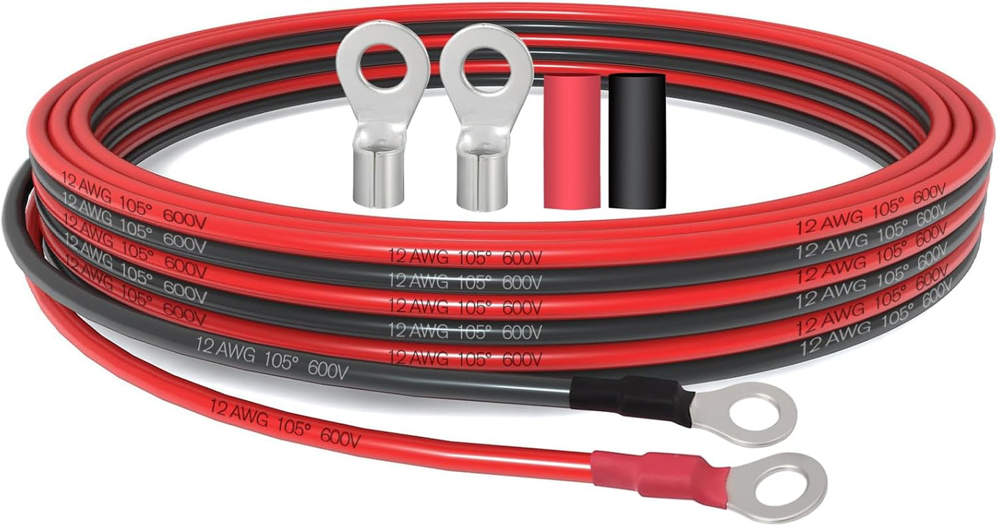 Cable cobre estañado 12 AWG para panel solar y barco