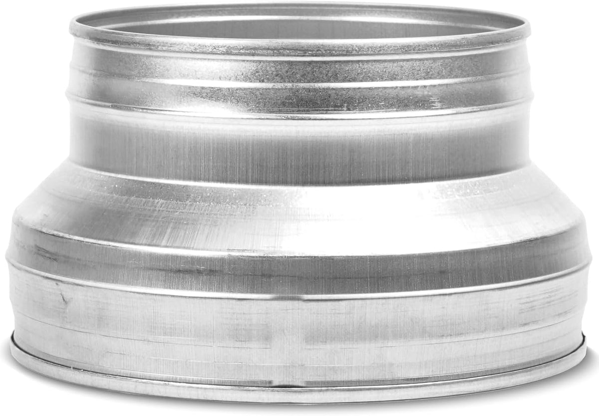 Reductor conductos acero galvanizado 10 a 8 pulg