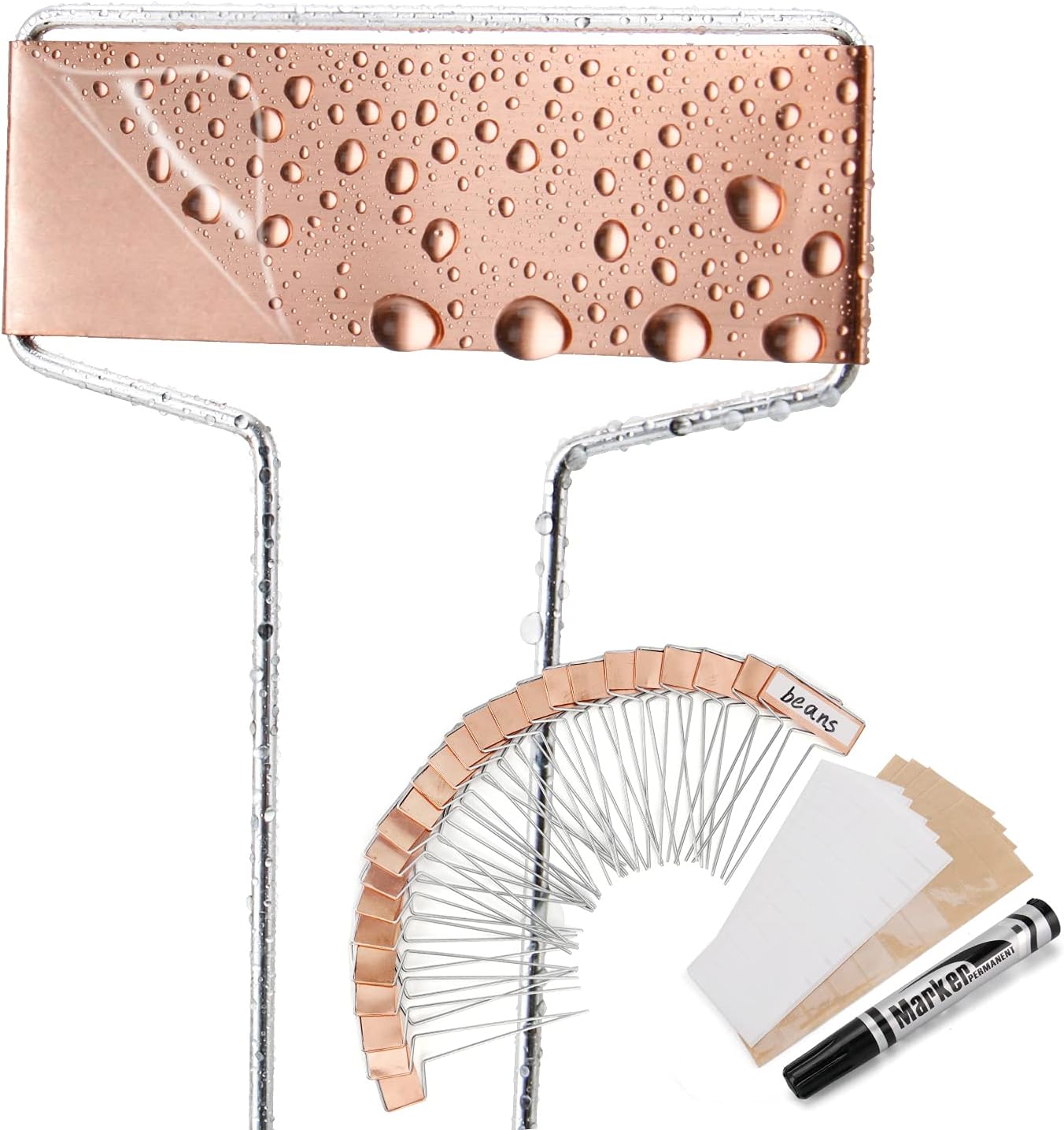 25 Etiquetas Metal Cobre 50 Etiquetas PET Impermeable Jardín