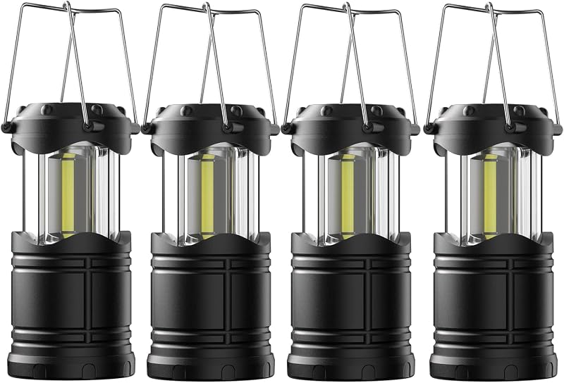 Linterna LED pack 4 batería luz colgante plegable
