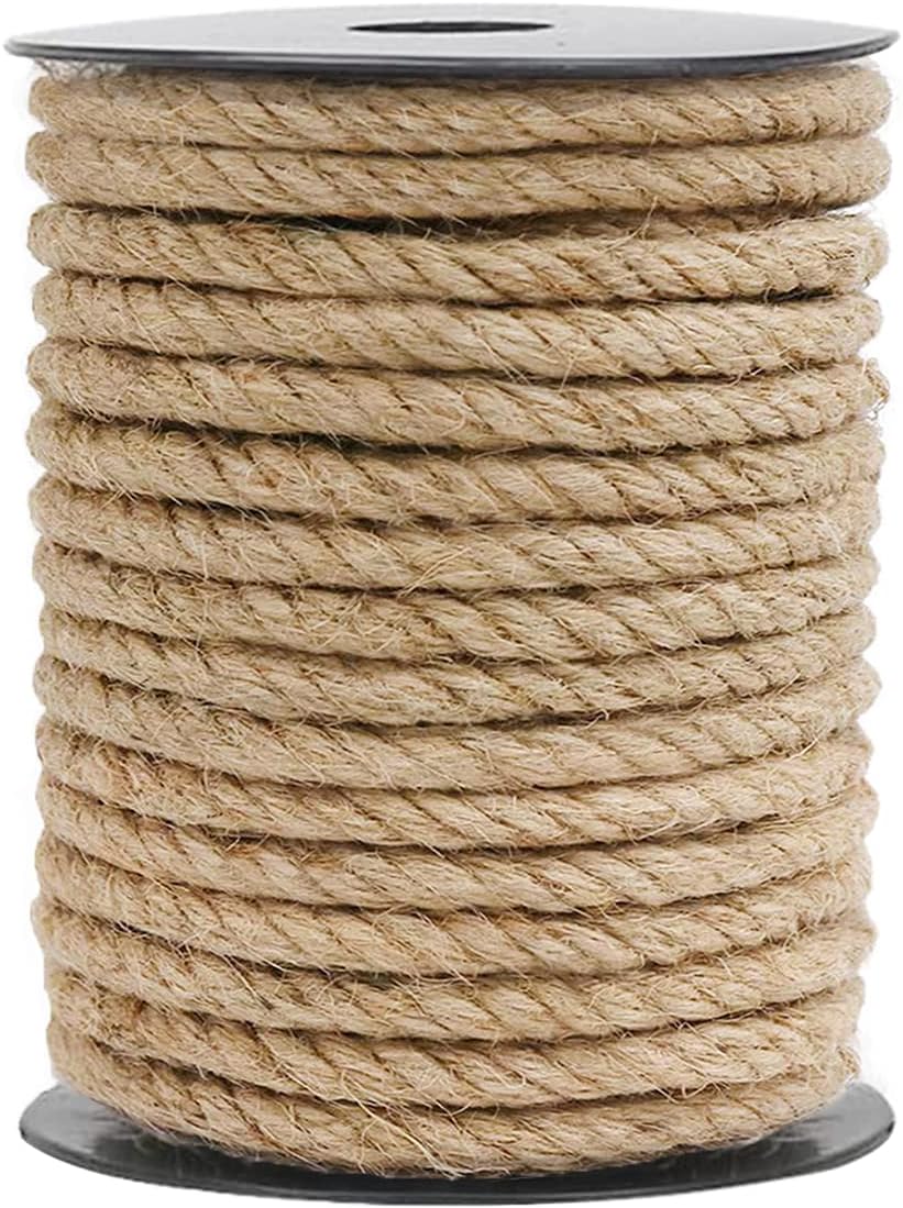 Cuerda yute natural 0.394pulg 33ft embalaje manualidades decoración