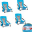 Silla playa plegable con bolsa enfriadora 4 pzas respaldo