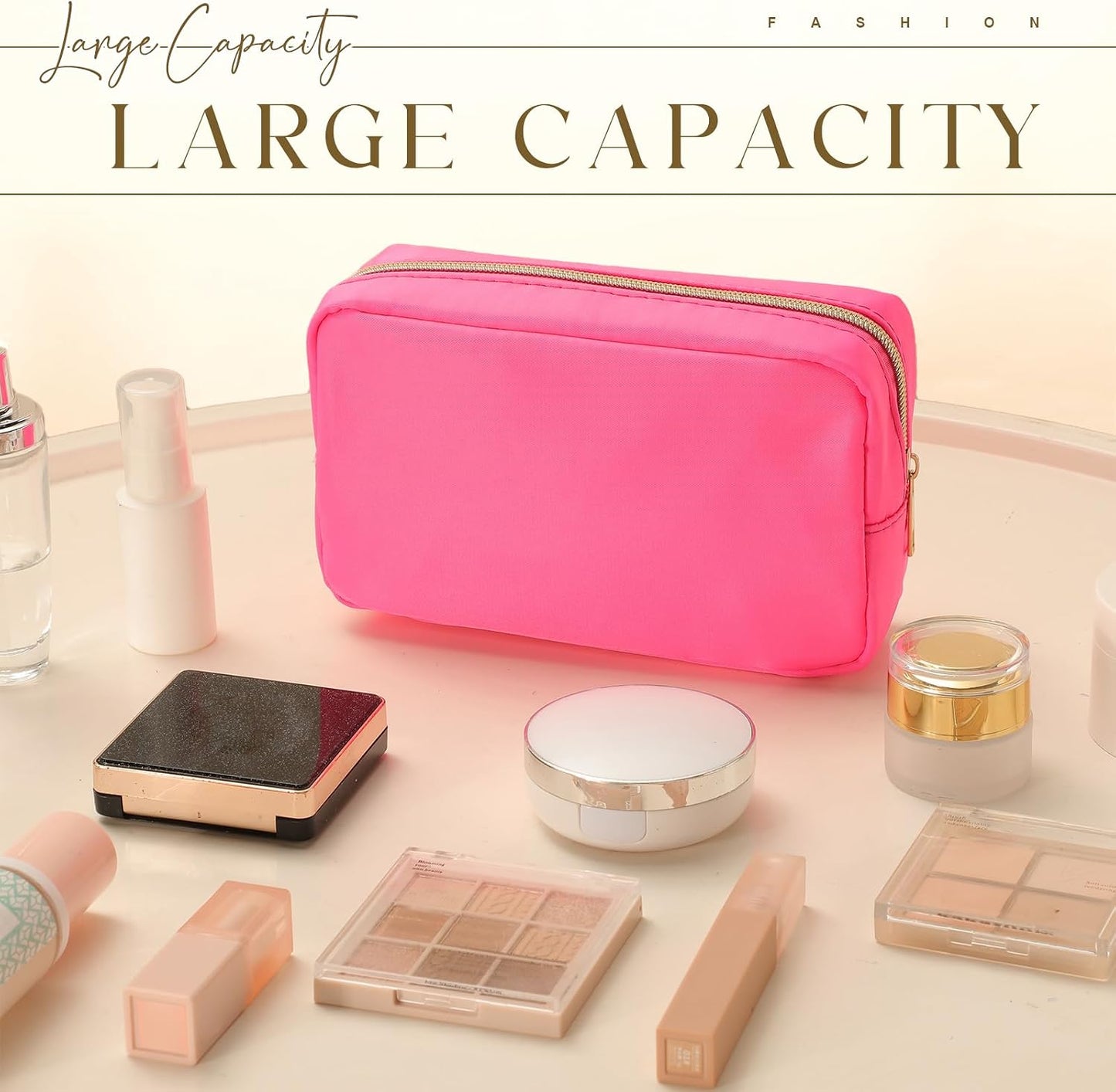 10 Bolsas Maquillaje Reutilizables Organizadoras Neón