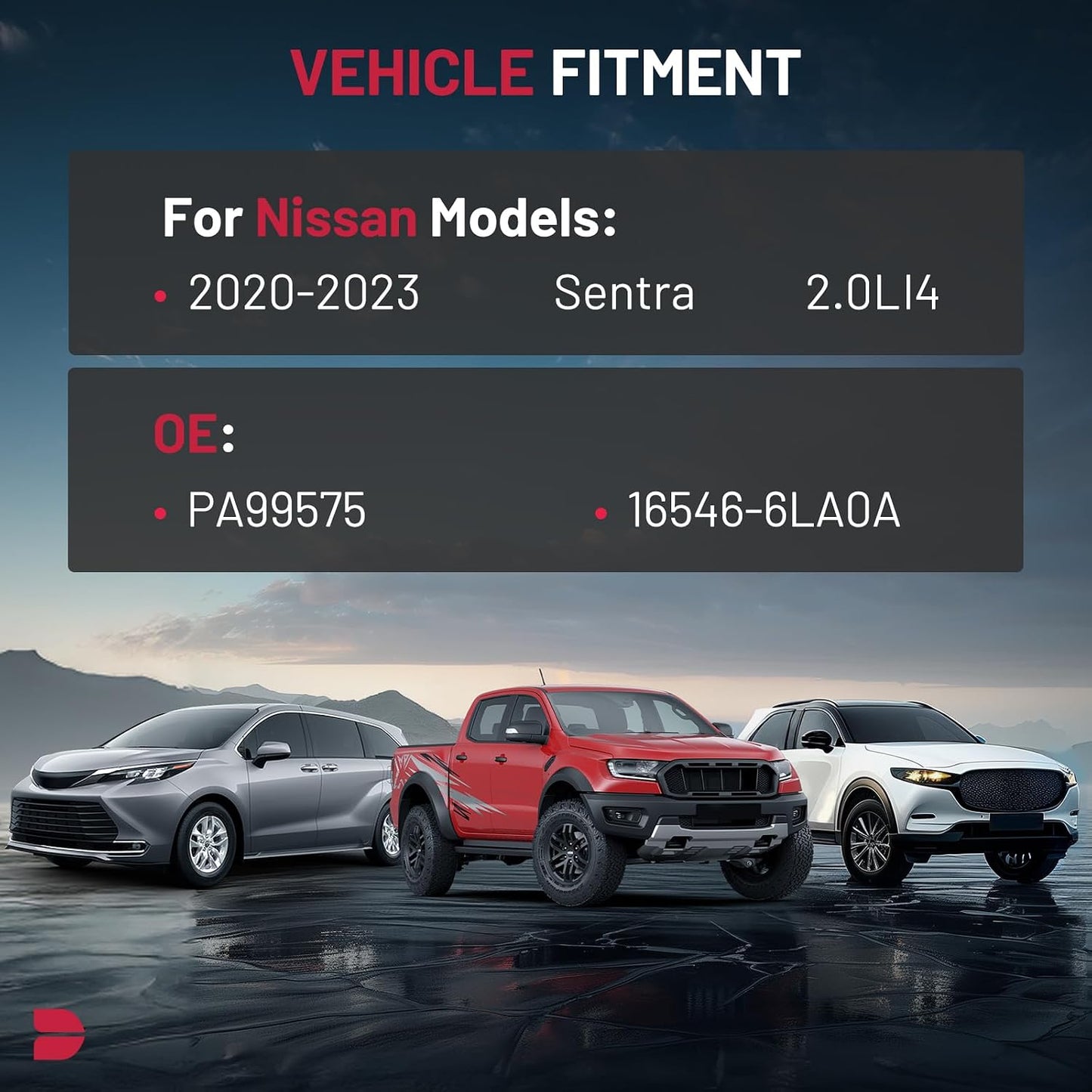 Filtro aire motor comp Nissan Sentra L4 2.0L