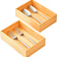 Organiz. cajones bambú bandeja cubiertos 9x6" set 2