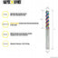 Fresa cuadrada carburo 3/8 3 pulg 3 flautas DLC