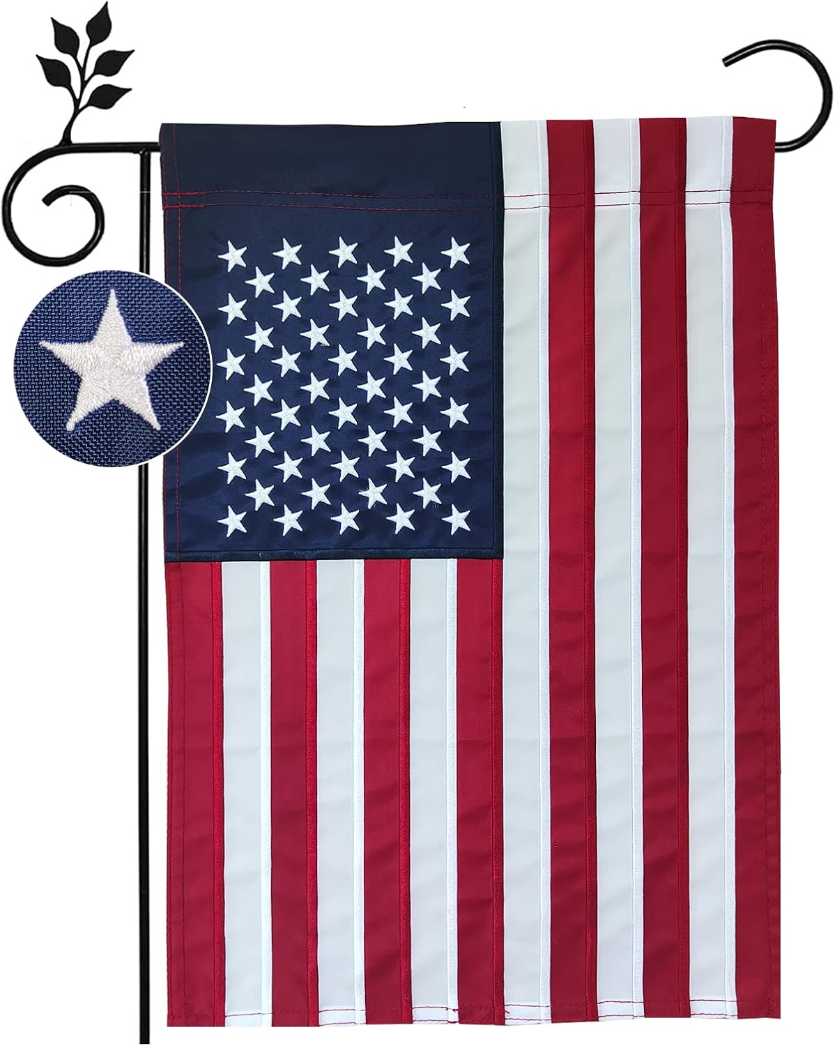 Bandera jardín 12x18pulg doble cara decoración 4 de julio
