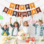 Banner feliz cumpleaños marrón para niños mujer decoración fiesta
