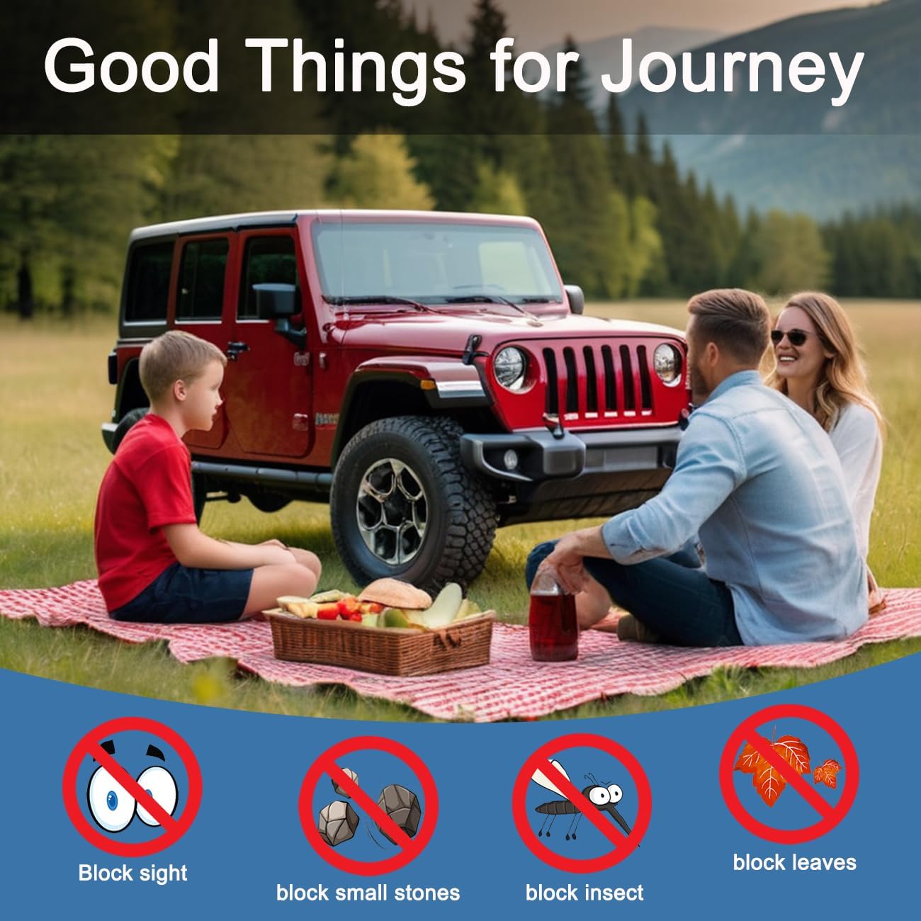 Parasol ventana Jeep malla transpirable comp TJ JK JL negro