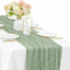 Mesa Camino Tela Gasa 35x120pulg Verde Salvia