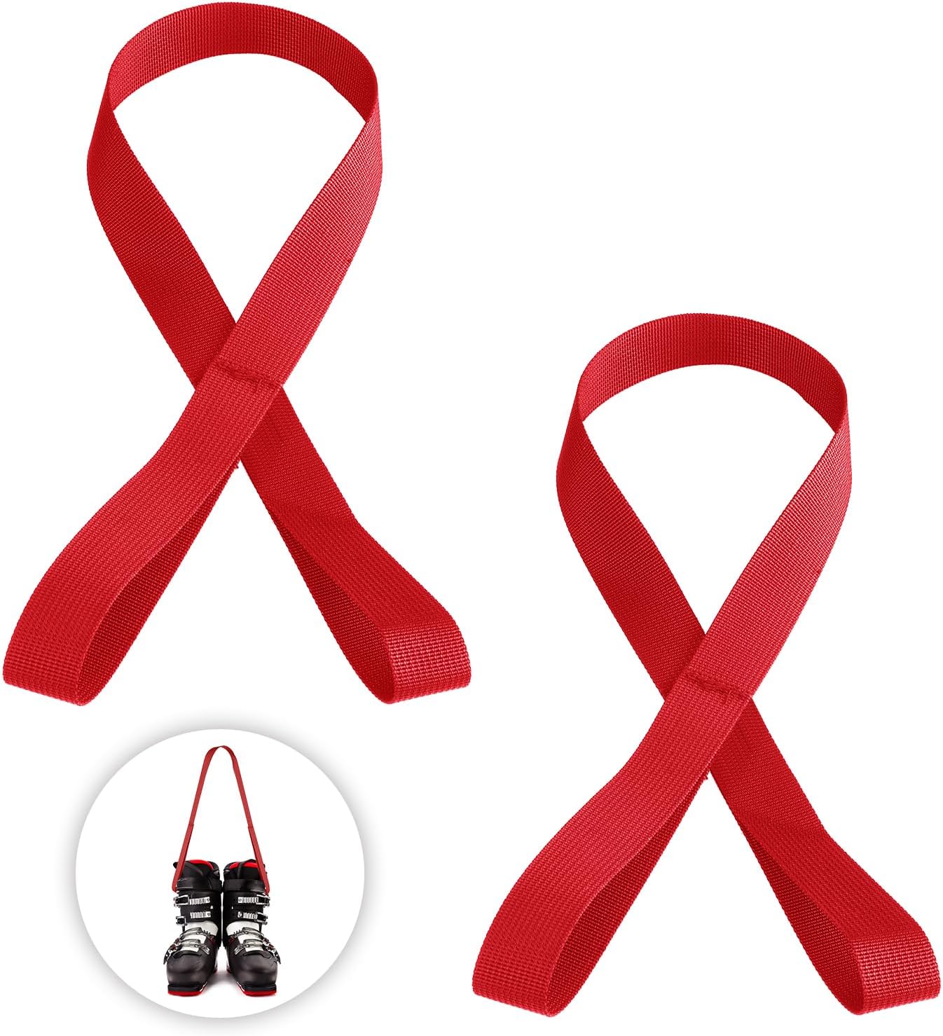 2 Correas para Botas de Esquí Ajustables para Hombro Adultos