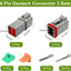Kit conectores Deutsch 6 pines impermeables para auto RV