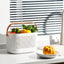 Cesta plástico con asas baño cocina dormitorio amarillo