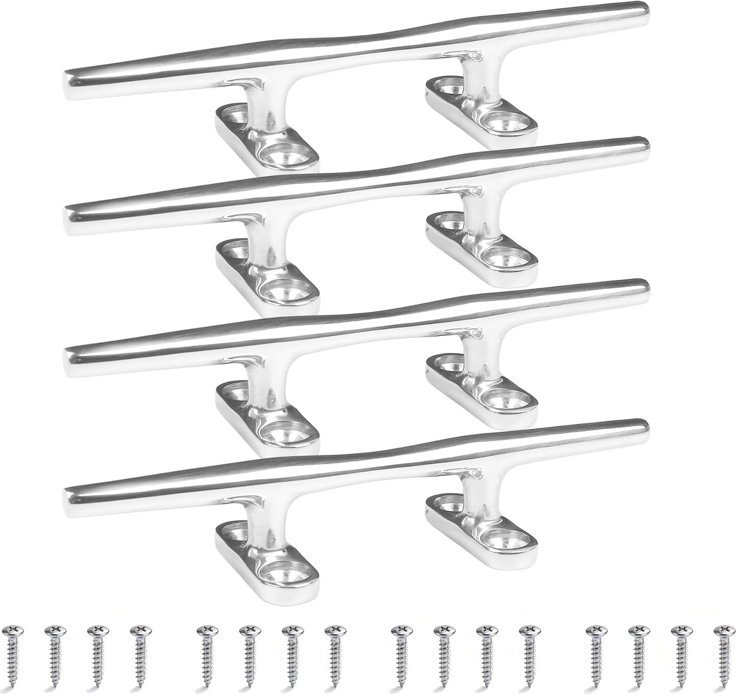 Cleat para embarcación acero inox 316 4-8 pulg con soporte