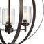 Candelabro 3 luces bronce antiguo oscuro