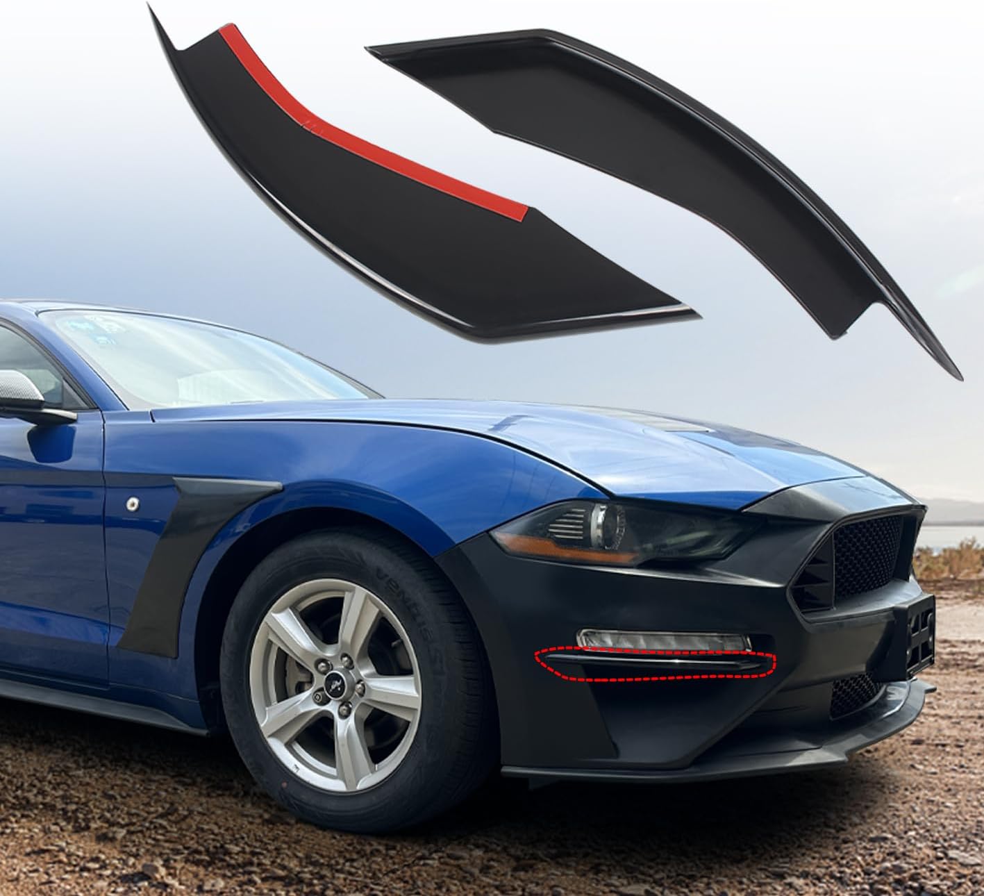 Luz antiniebla parachoques Ford Mustang 18-23 negro
