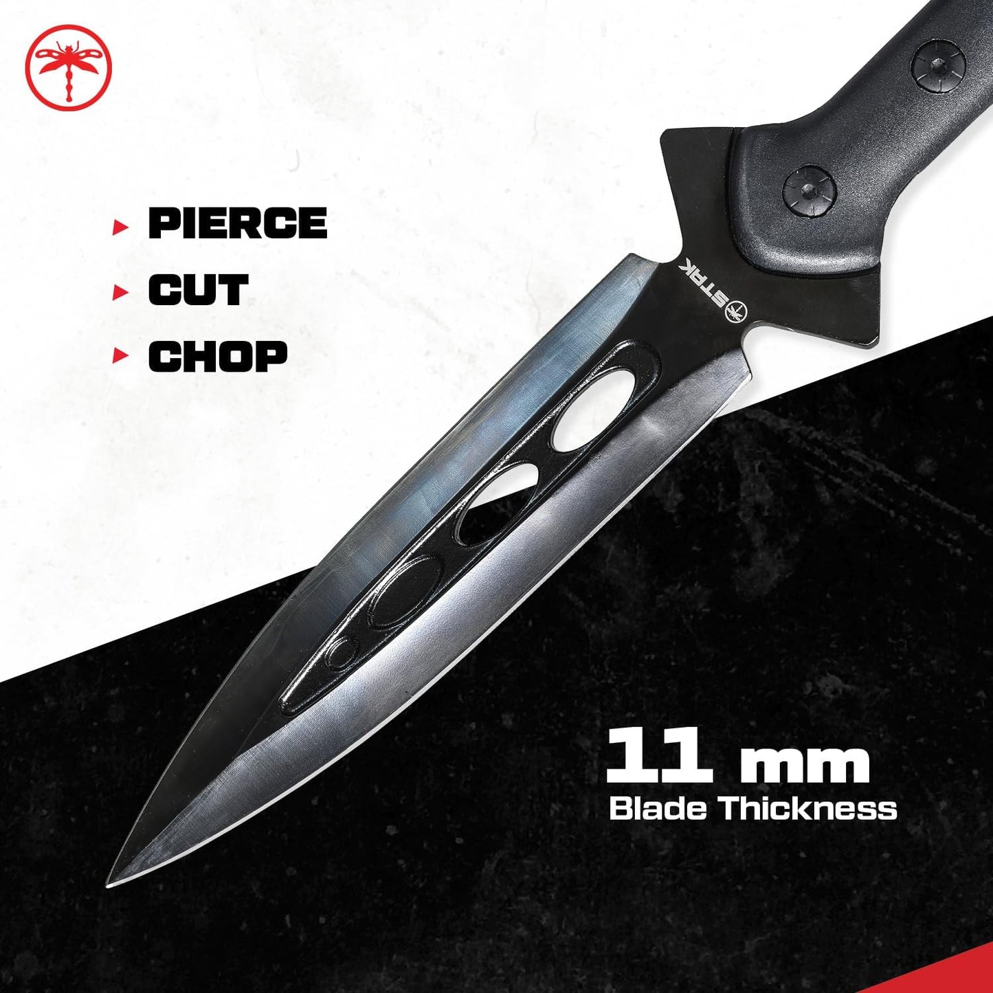 Lanza táctica acero inox 44" para camping caza