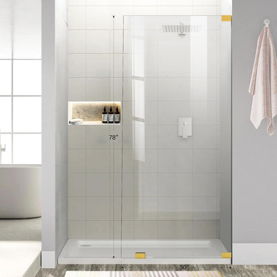 Panel puerta ducha vidrio fijo 30x78pulg transparente