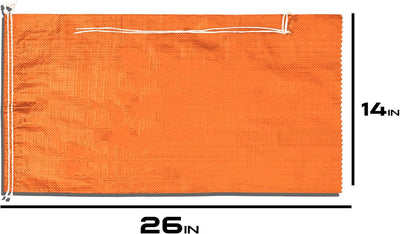 Sacos arena resistentes 14x26pulg con cuerdas UV 250 bolsas naranja