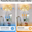 Ventilador techo Boho ratán luces 20pulg control remoto 6
