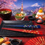 Set palillos madera laca tradicional Japón reutilizables