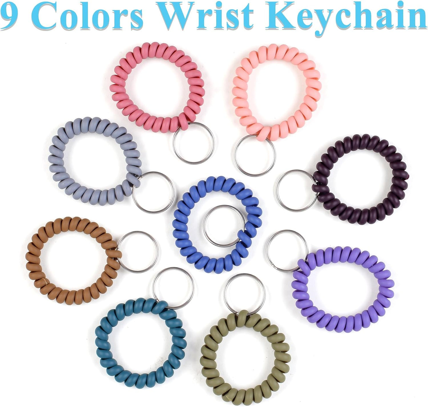 Llavero muñeca retráctil en espiral 9 colores