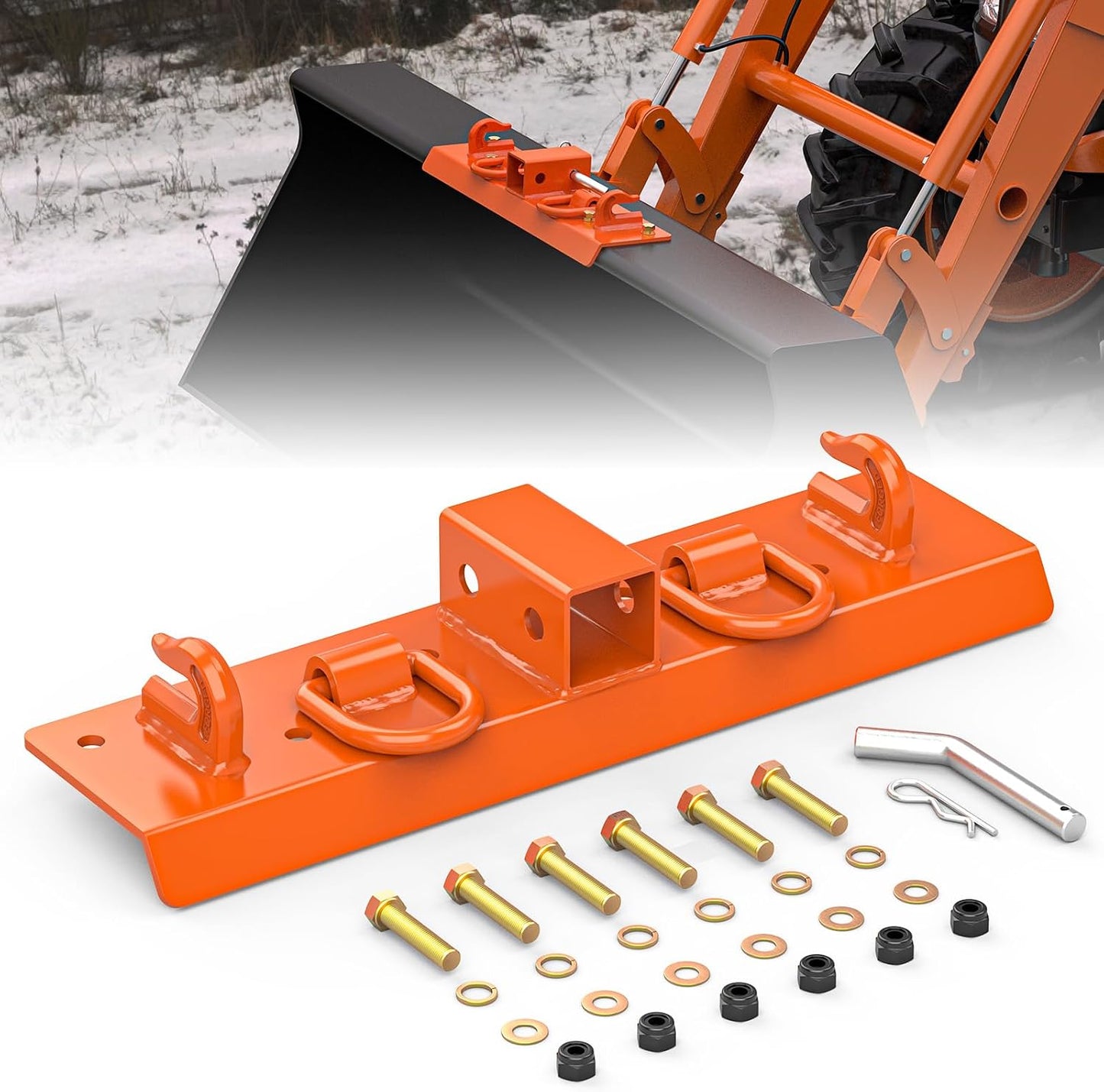 Ganchos tractor con receptor 2 anillos D 1/2 y 3/8