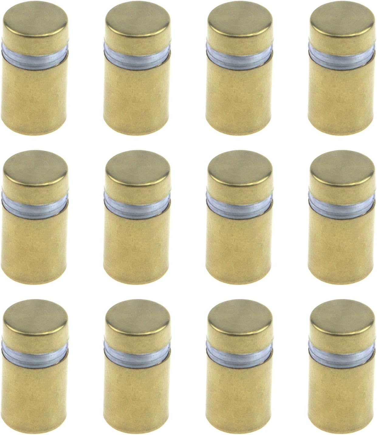 12 Pzas Soporte Acero Inox 1/2x3/4 Pulg para Letreros Pared