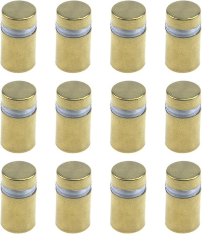 12 Pzas Soporte Acero Inox 1/2x3/4 Pulg para Letreros Pared