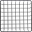 Cesta alambre cuadrada almacenamiento 6x6x2"