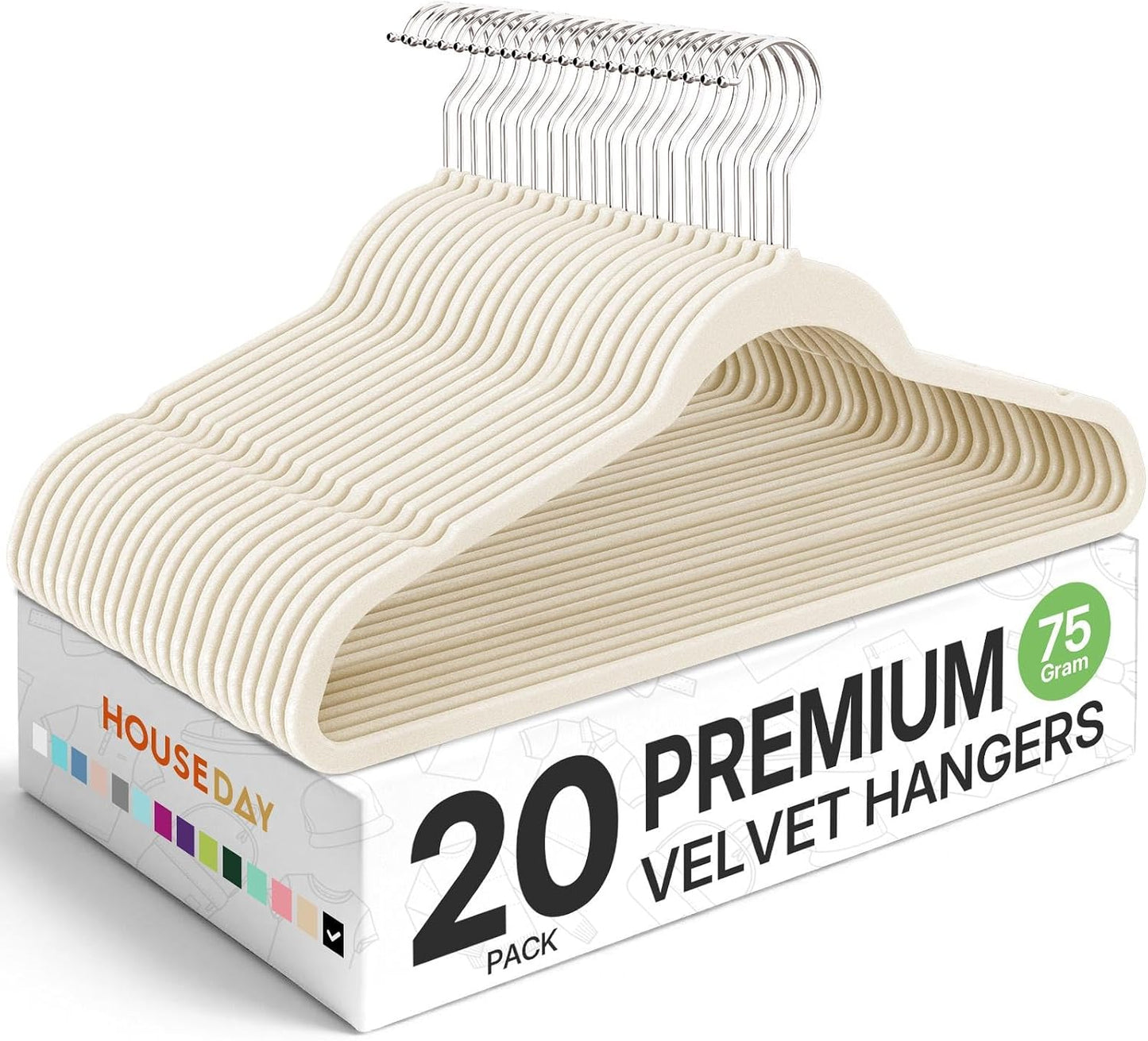 Perchas terciopelo antideslizantes para abrigos y trajes