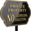 Señal No Solicitar Propiedad Privada Aluminio 11x7"