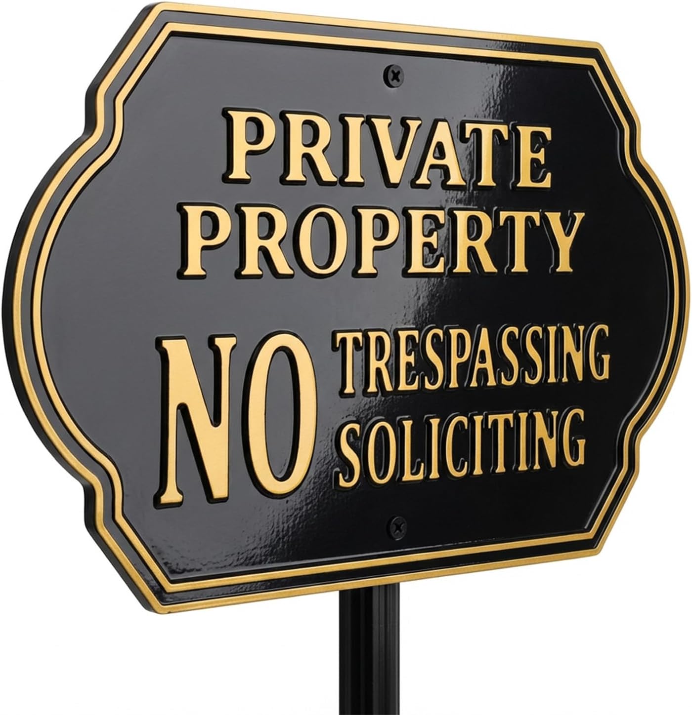 Señal No Solicitar Propiedad Privada Aluminio 11x7"
