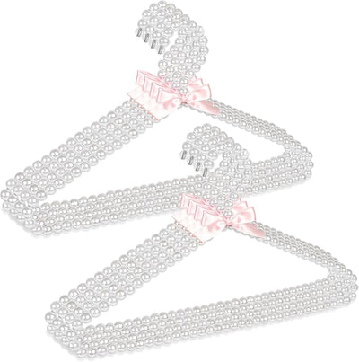 Perchas de perlas para vestidos boda y trajes diseño delgado