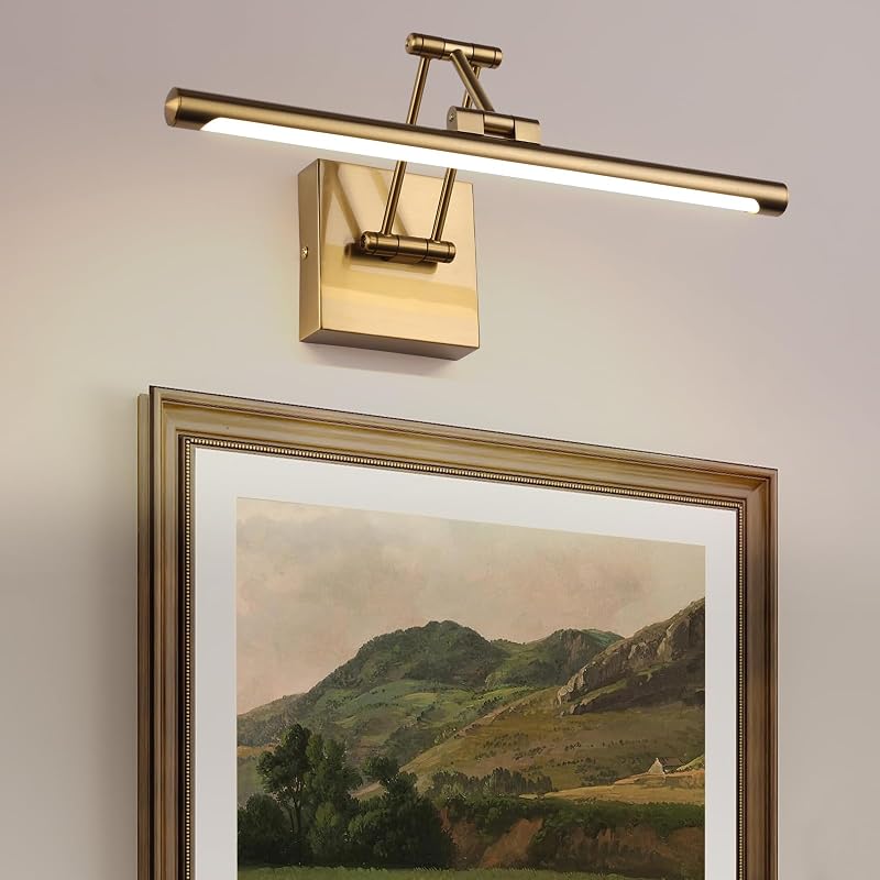 Luz LED regulable para cuadros 15.7" brazo giratorio dorado