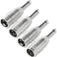 4 Adaptadores XLR macho a TRS 1/4 pulg plateado