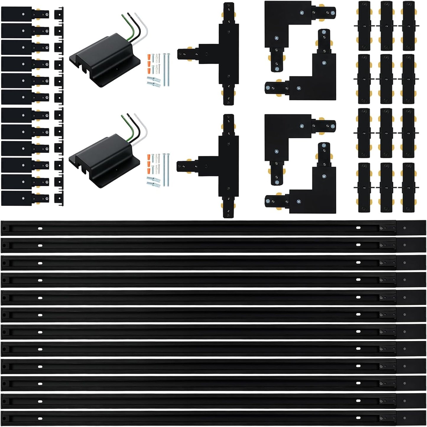 Kit riel iluminación tipo H negro 39ft 120V