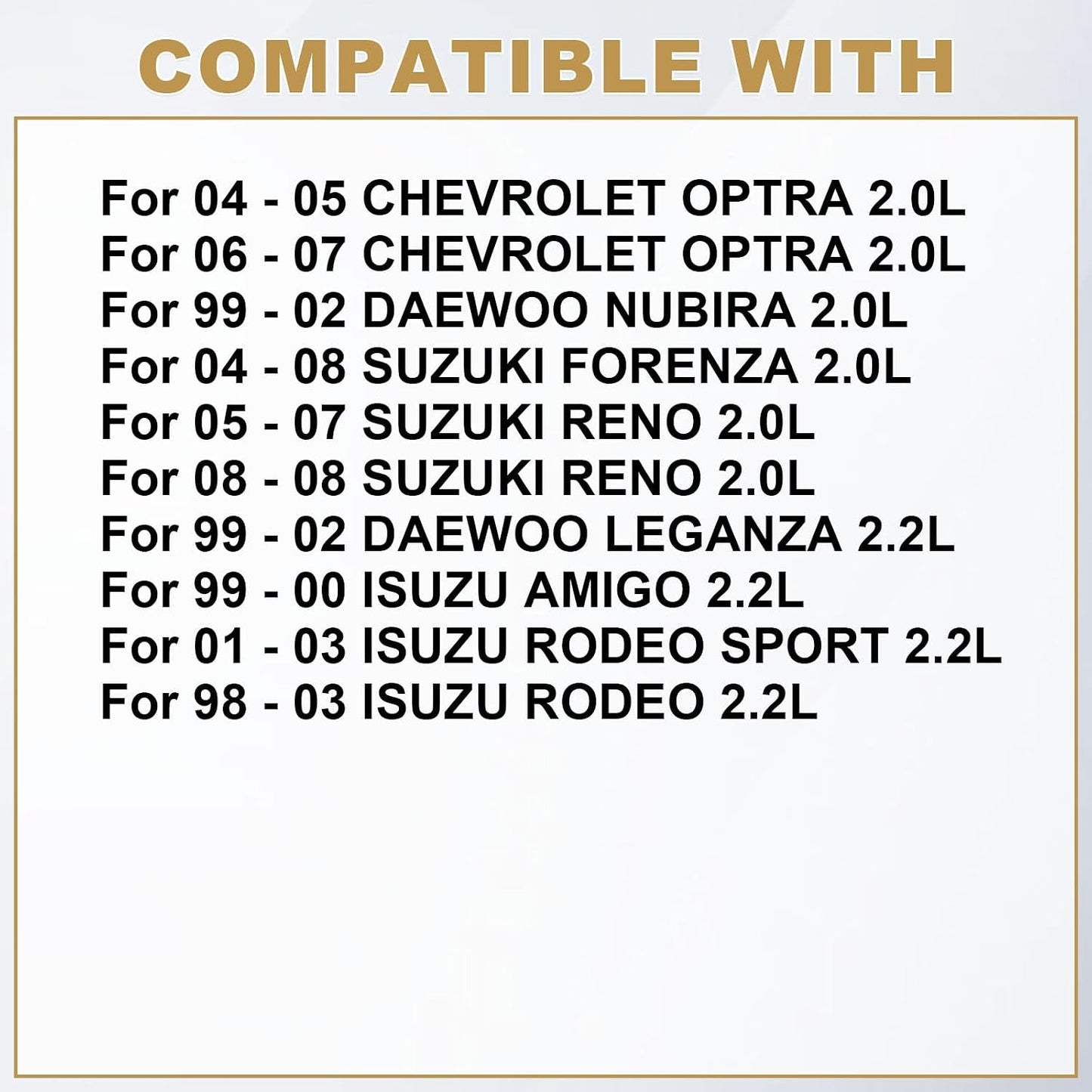 16 Pzas Kit Válvulas Adm y Escape Chevy Optra