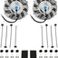 Ventilador 7" 12V 80W cromado set 2