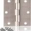 24 Bisagras Puerta Níquel Cepillado 3.5x3.5" Interior